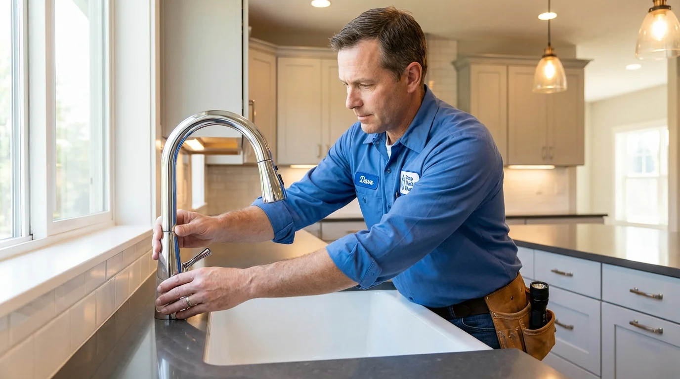 Kitchen faucet installation by Johns Plumbing LLC in Hesperia