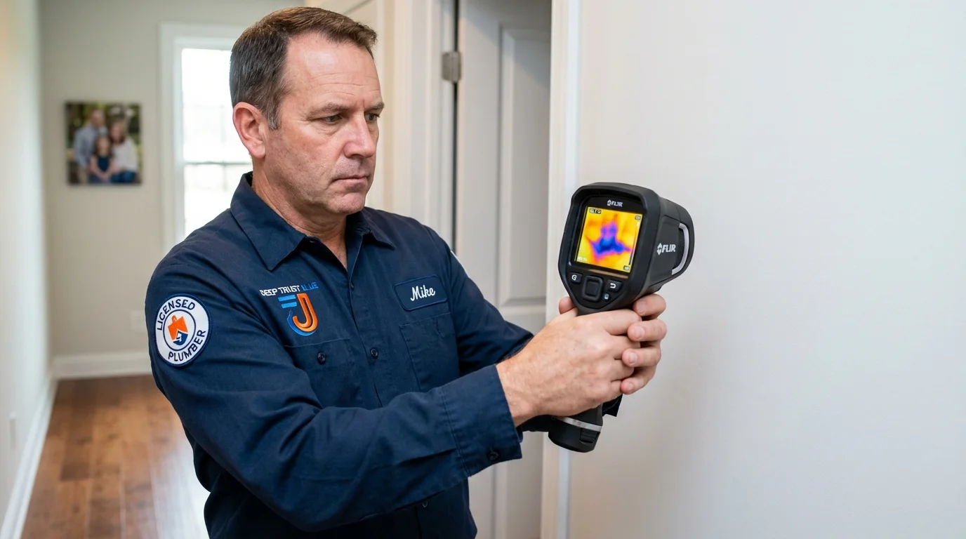 Thermal imaging leak detection by Johns Plumbing LLC in Hesperia